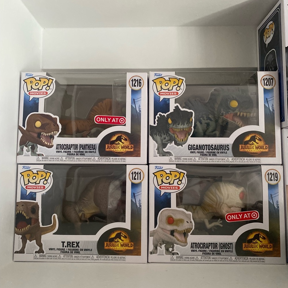 Jurassic park pop funkos